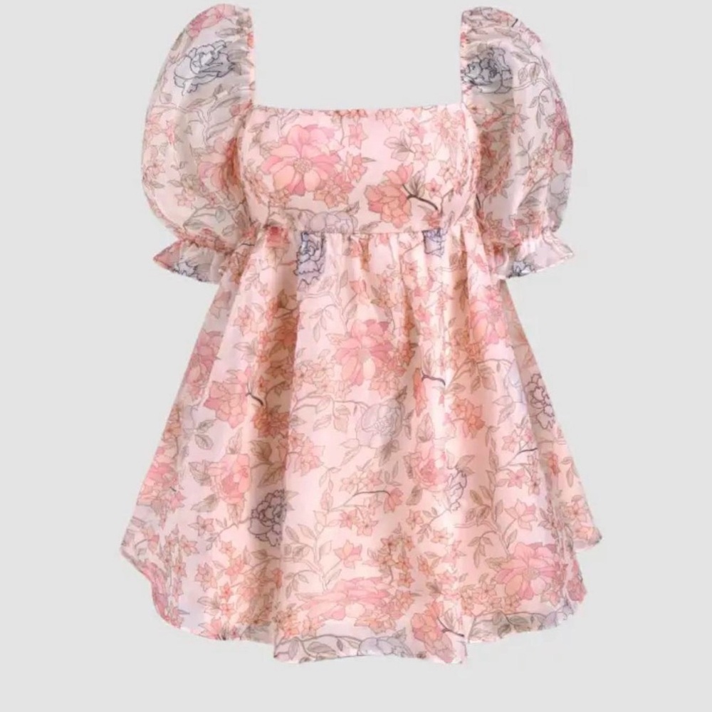 Cider Floral Pink Mini Dress